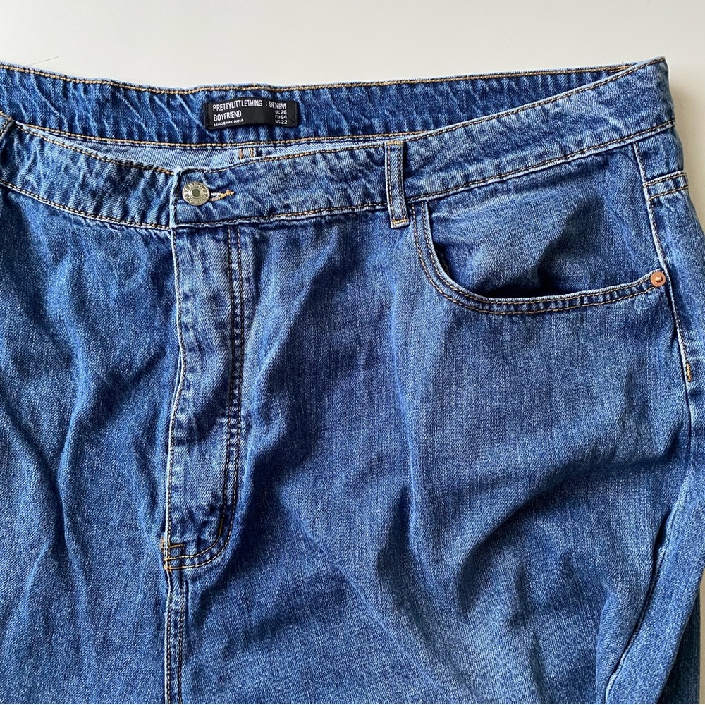 PLT Plus Size Distressed Jeans Mid waist Boyfriend Jeans